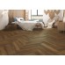 Виниловая плитка ПВХ Ceramin Nuva Herringbone Glue Walnut Red Brown 65204