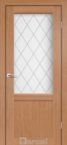 Двери GALANT GL-01 Дуб натуральный сатин белый + D1 ромб графит