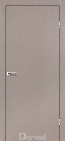 Двери PLATO Серый краст глухое + алюминиевый торец